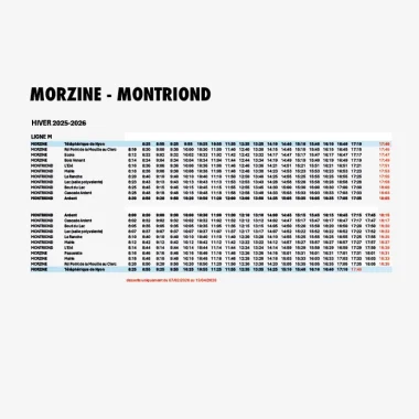 DIENSTREGELING MONTRIOND-SHUTTLE WINTER 202–2026 (LIJN M)